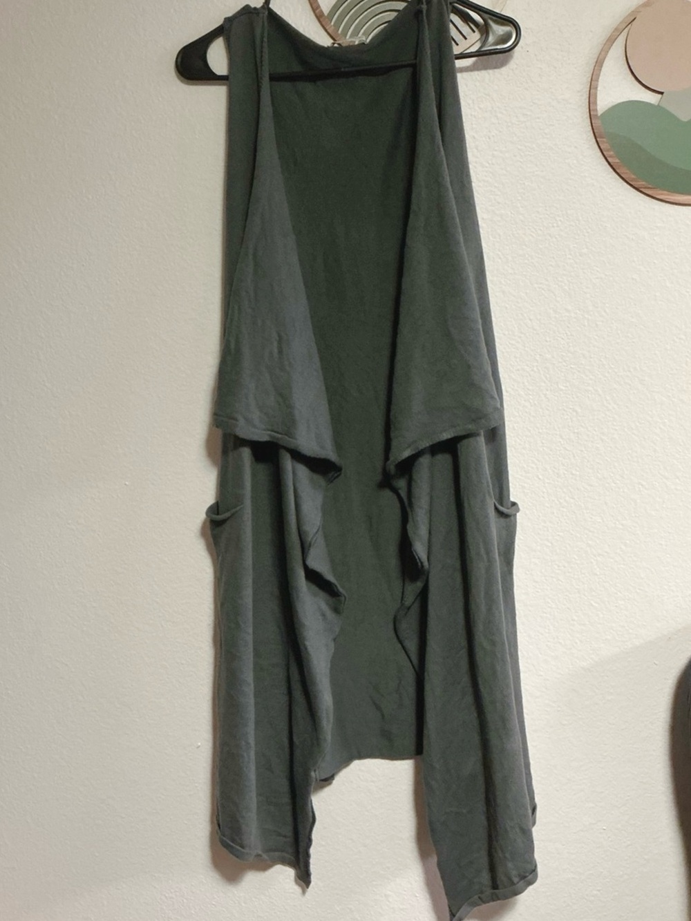 Made in Italy Cotton Cardigan Charcoal Gray With Pockets